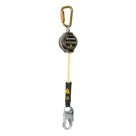 Safewaze Latitude Pro Arc Flash 7ft Single Web SRL: Steel Carabiner, Snap Hook 020-5200